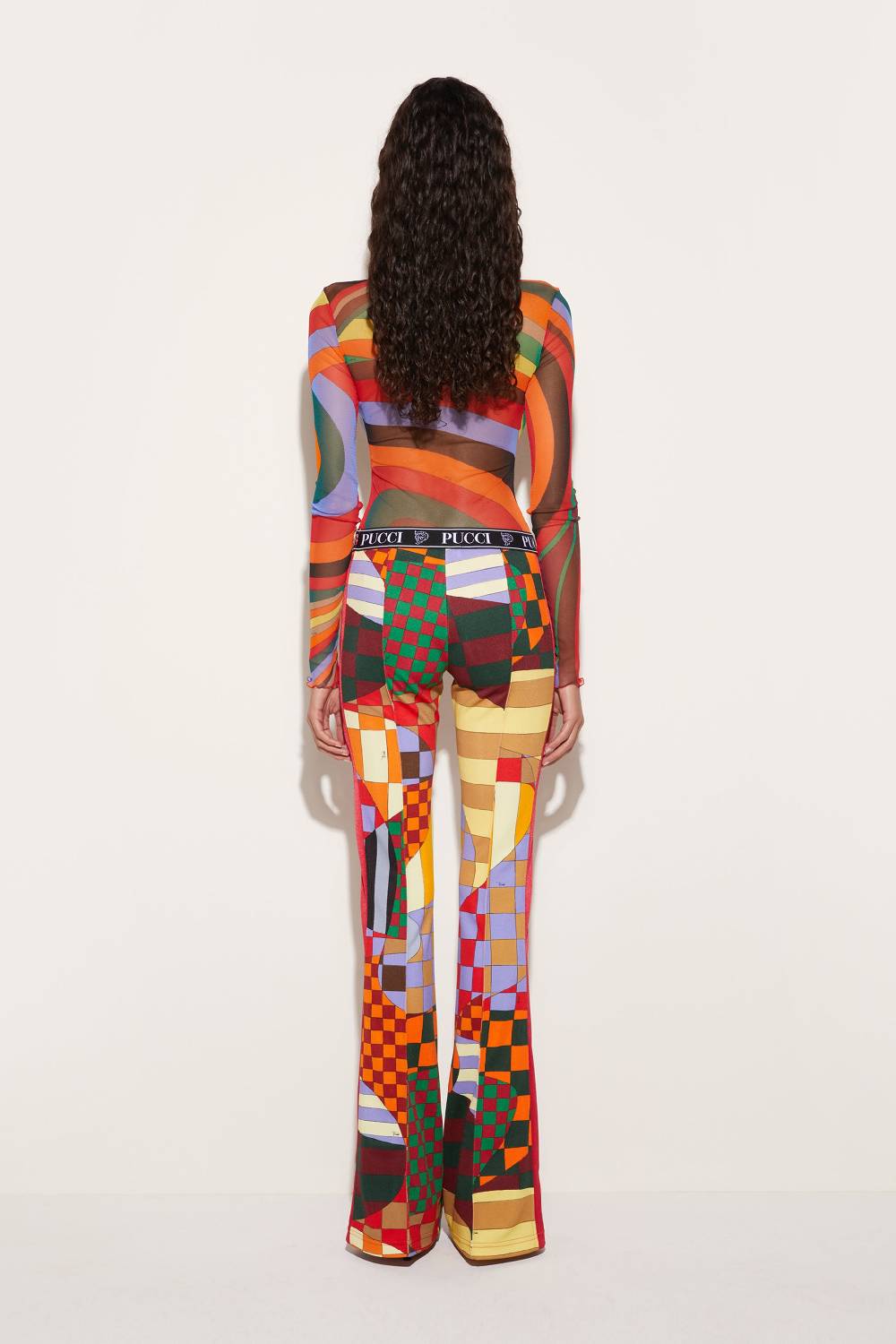 Pucci Pantaloni Svasati Con Stampa Giardino