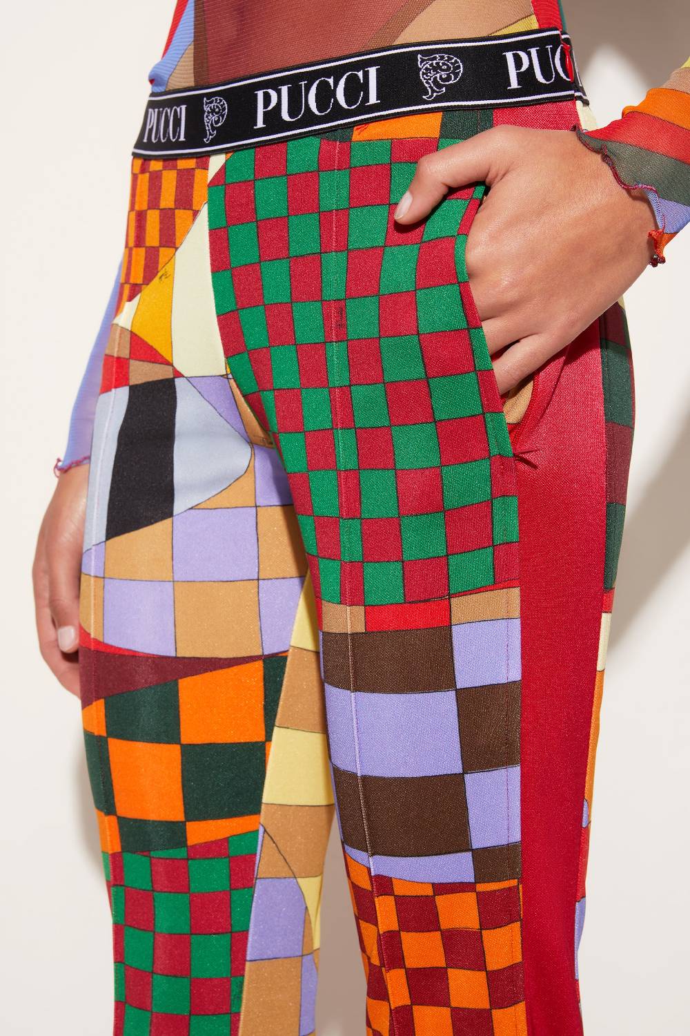 Pucci Pantaloni Svasati Con Stampa Giardino