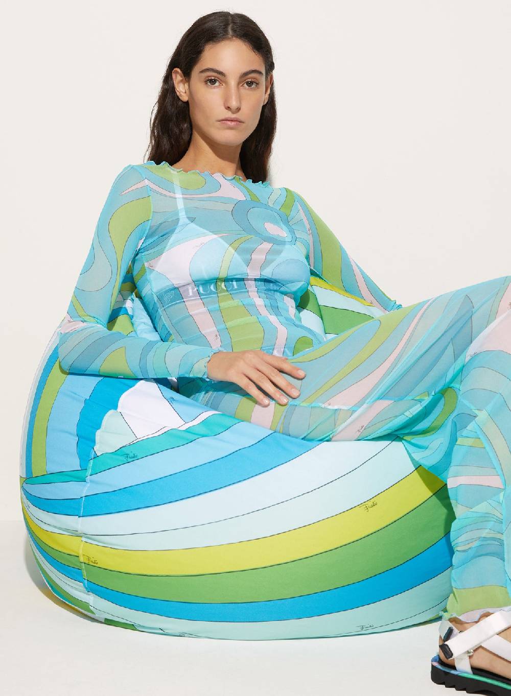 Pucci Pouf A Sacco Con Stampa Iride