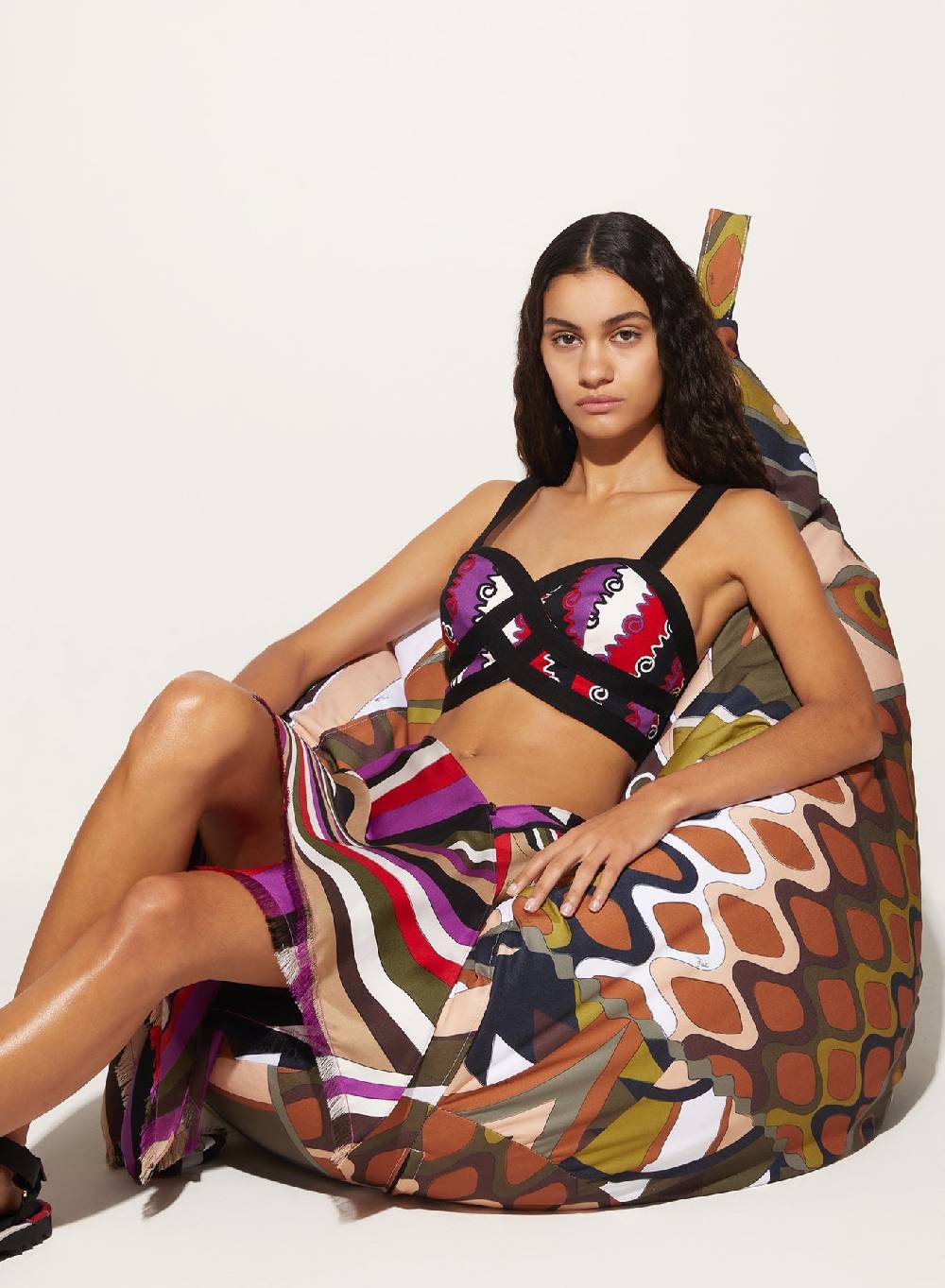 Pucci Pouf A Sacco Con Stampa Vivara