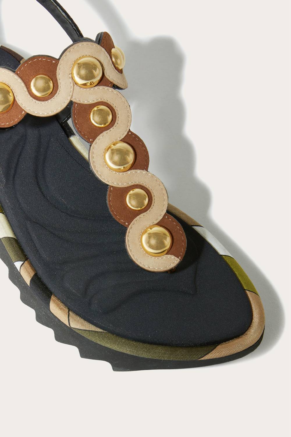 Pucci Sandali In Pelle Scamosciata Con Motivo Onde