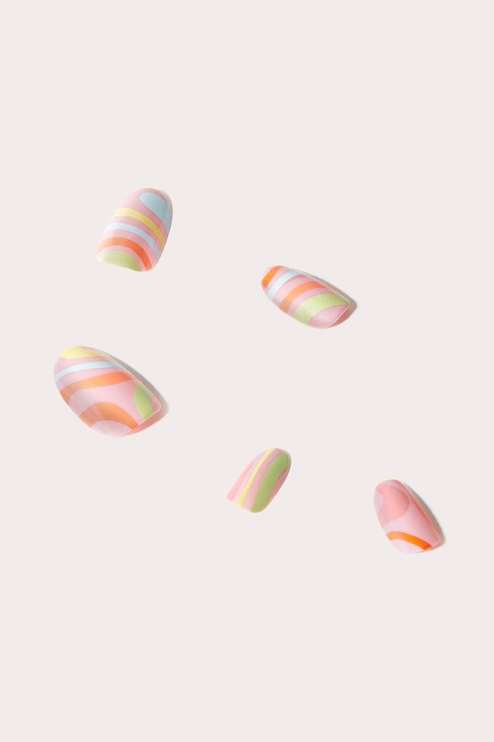 Pucci Set Unghie Finte Con Stampa Marmo