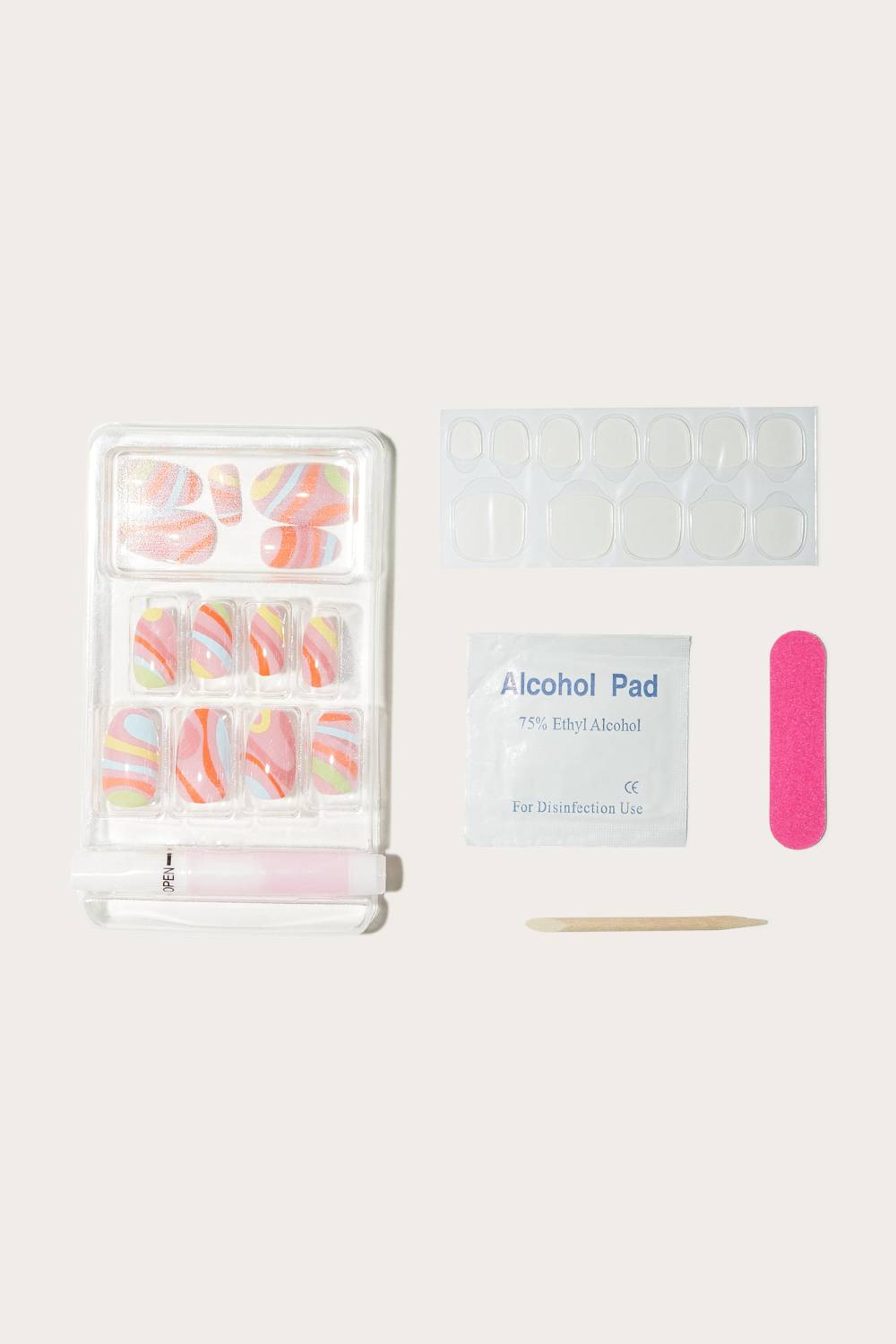 Pucci Set Unghie Finte Con Stampa Marmo