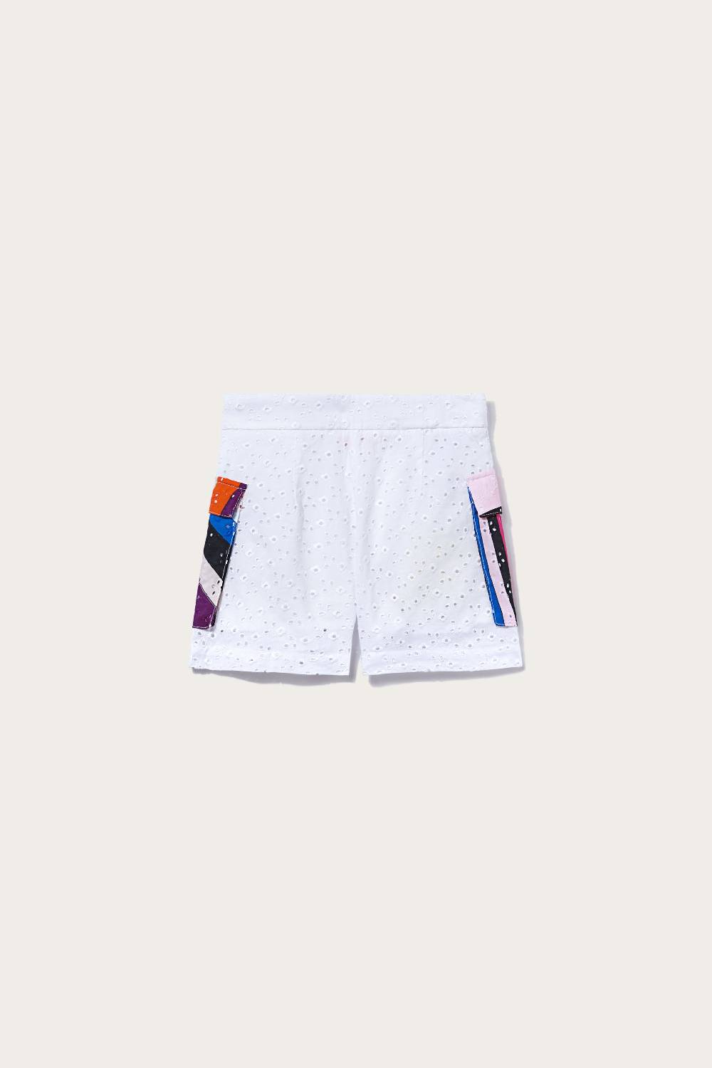 Pucci Shorts In Sangallo Con Inserti Iride