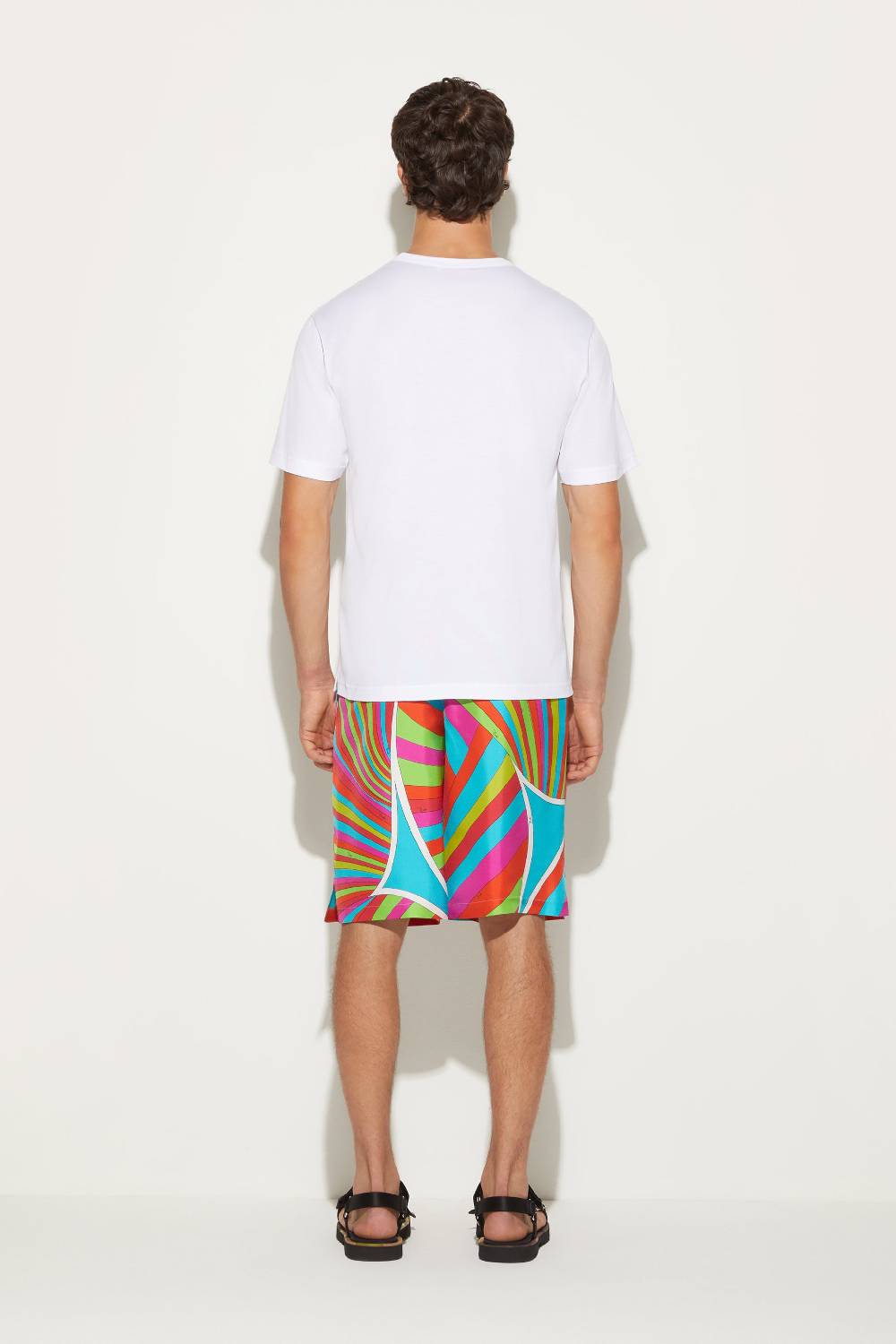 Pucci Shorts In Seta Con Stampa Iride