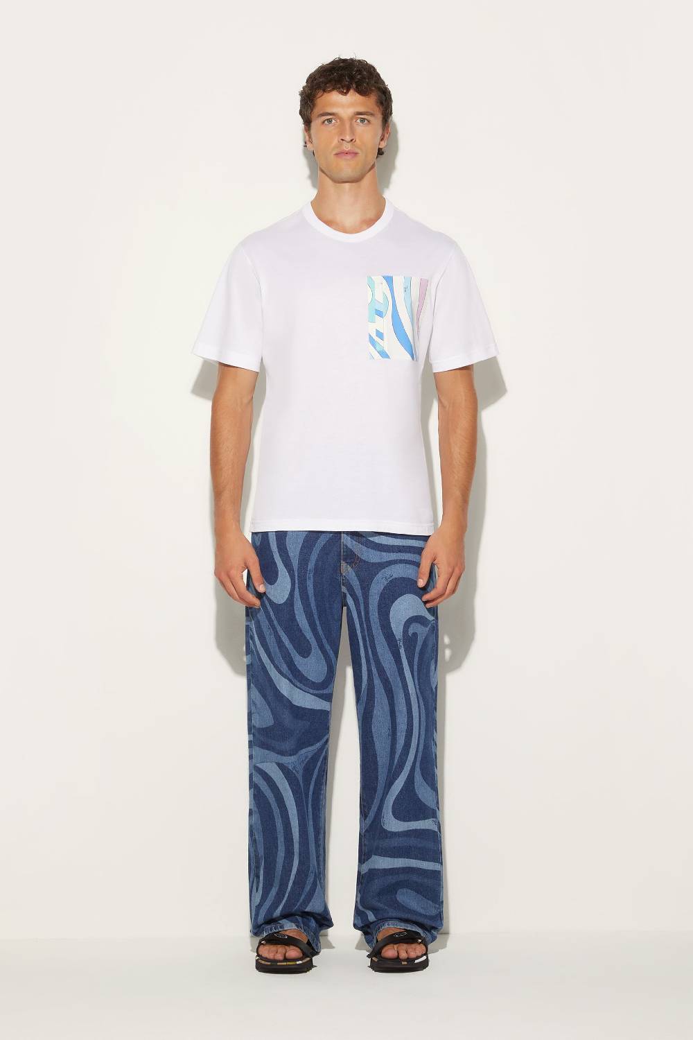 Pucci T-shirt Con Inserto Marmo
