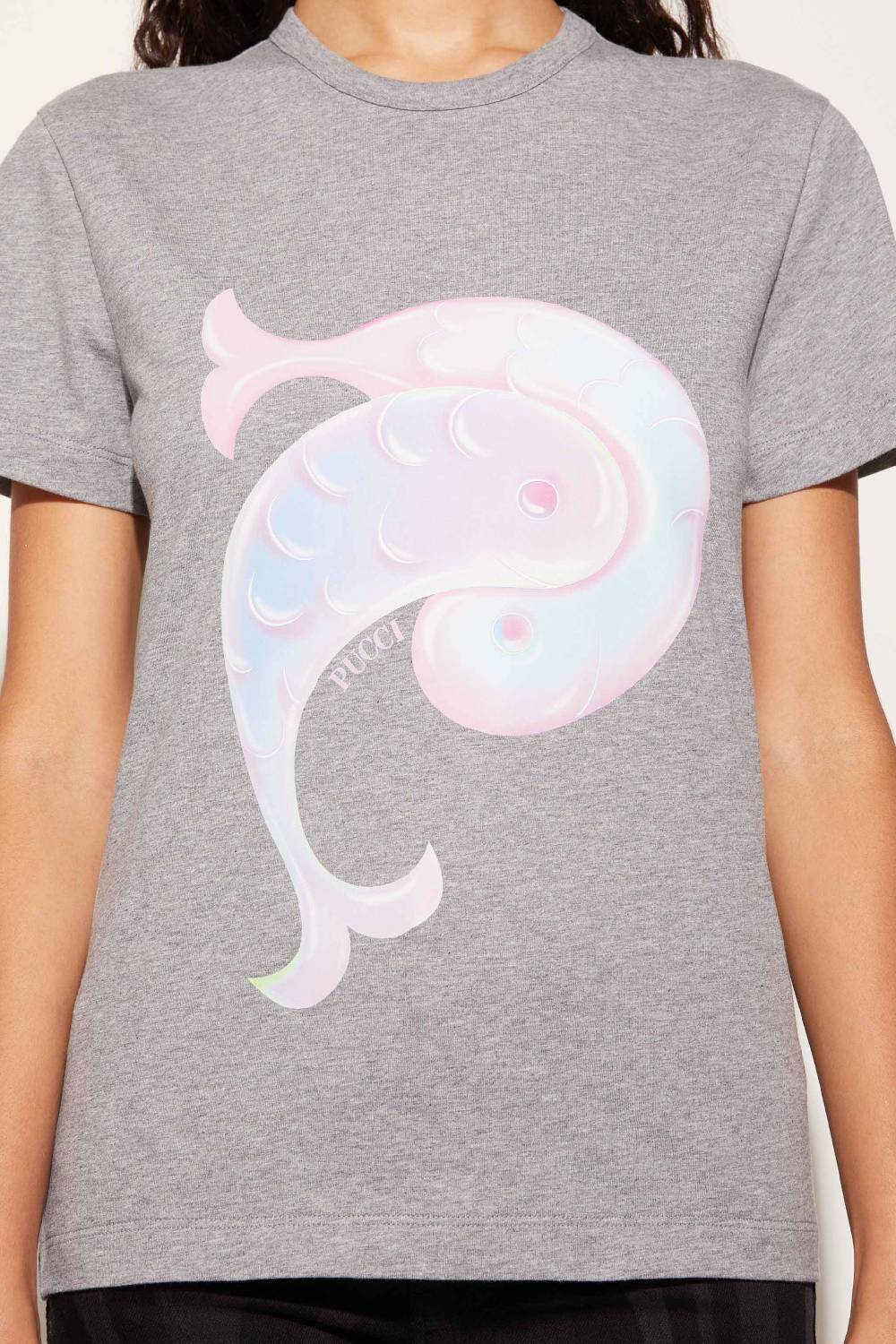 Pucci T-shirt Con Logo Pesci