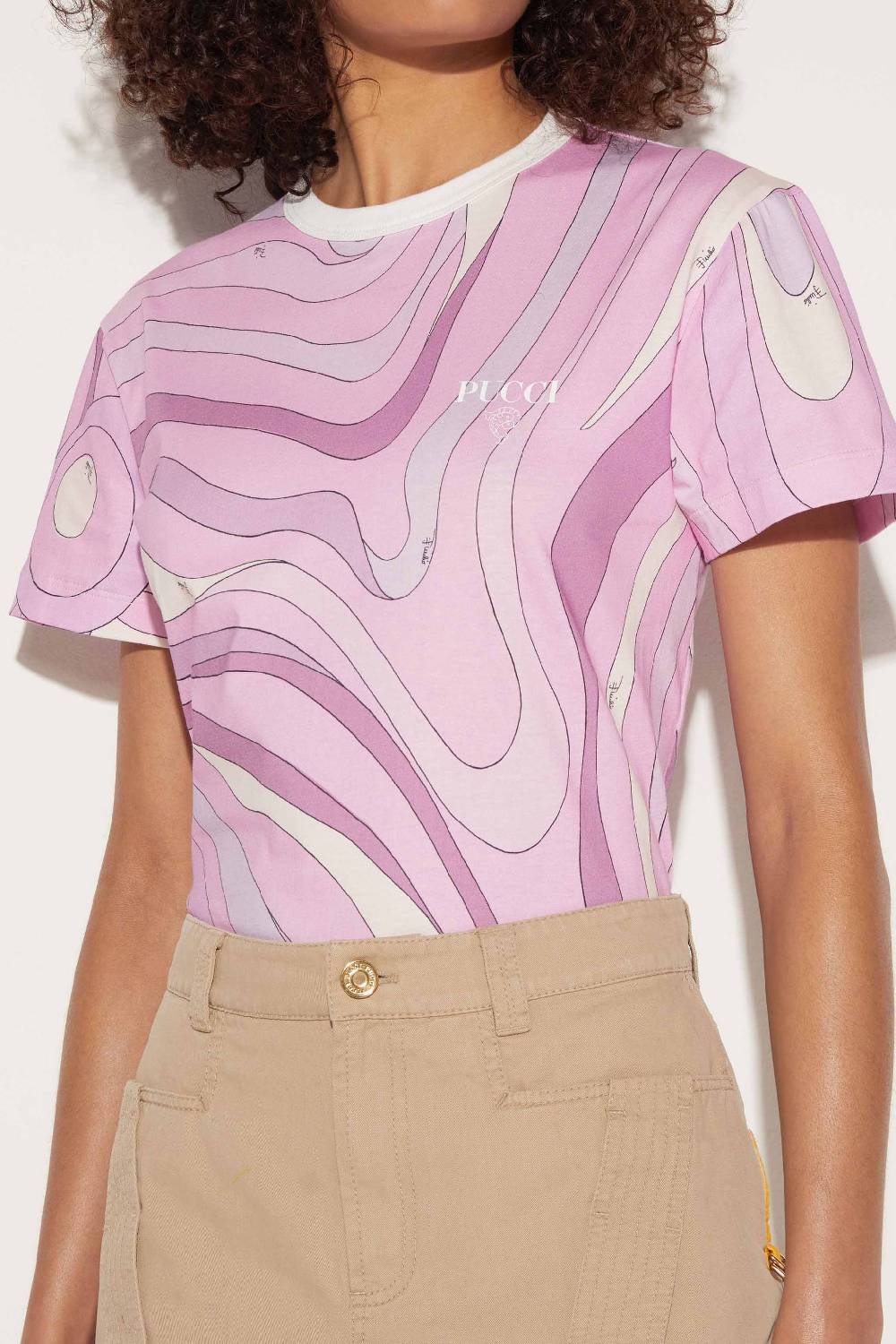 Pucci T-shirt Con Stampa Marmo