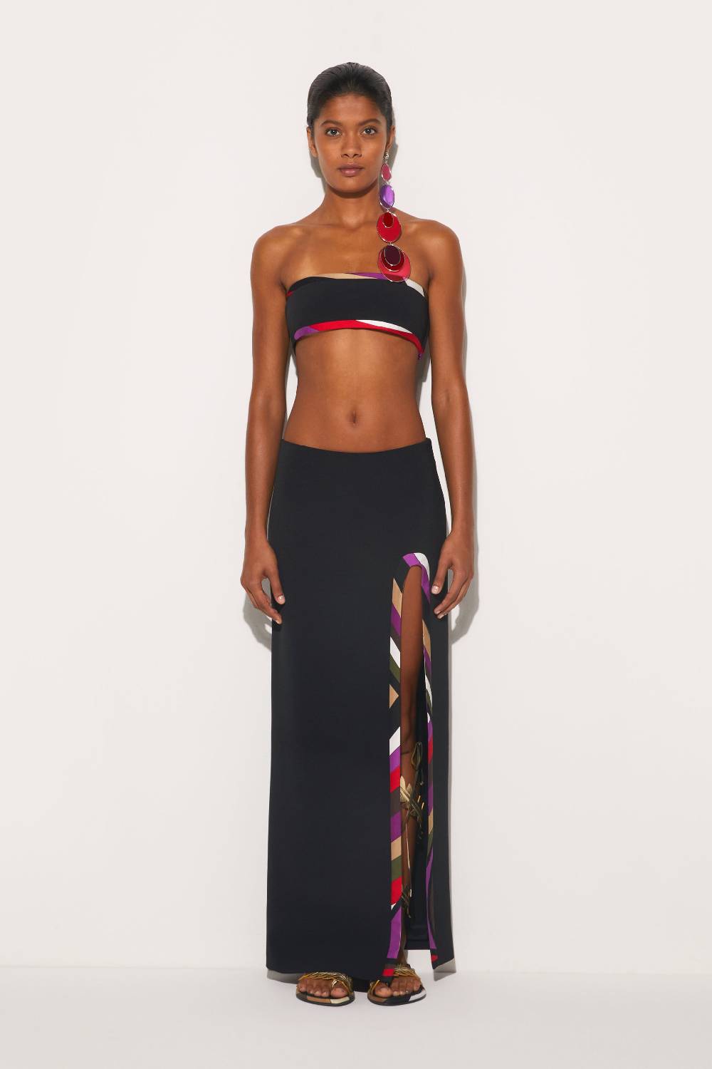 Pucci Top A Fascia Con Finiture Iride