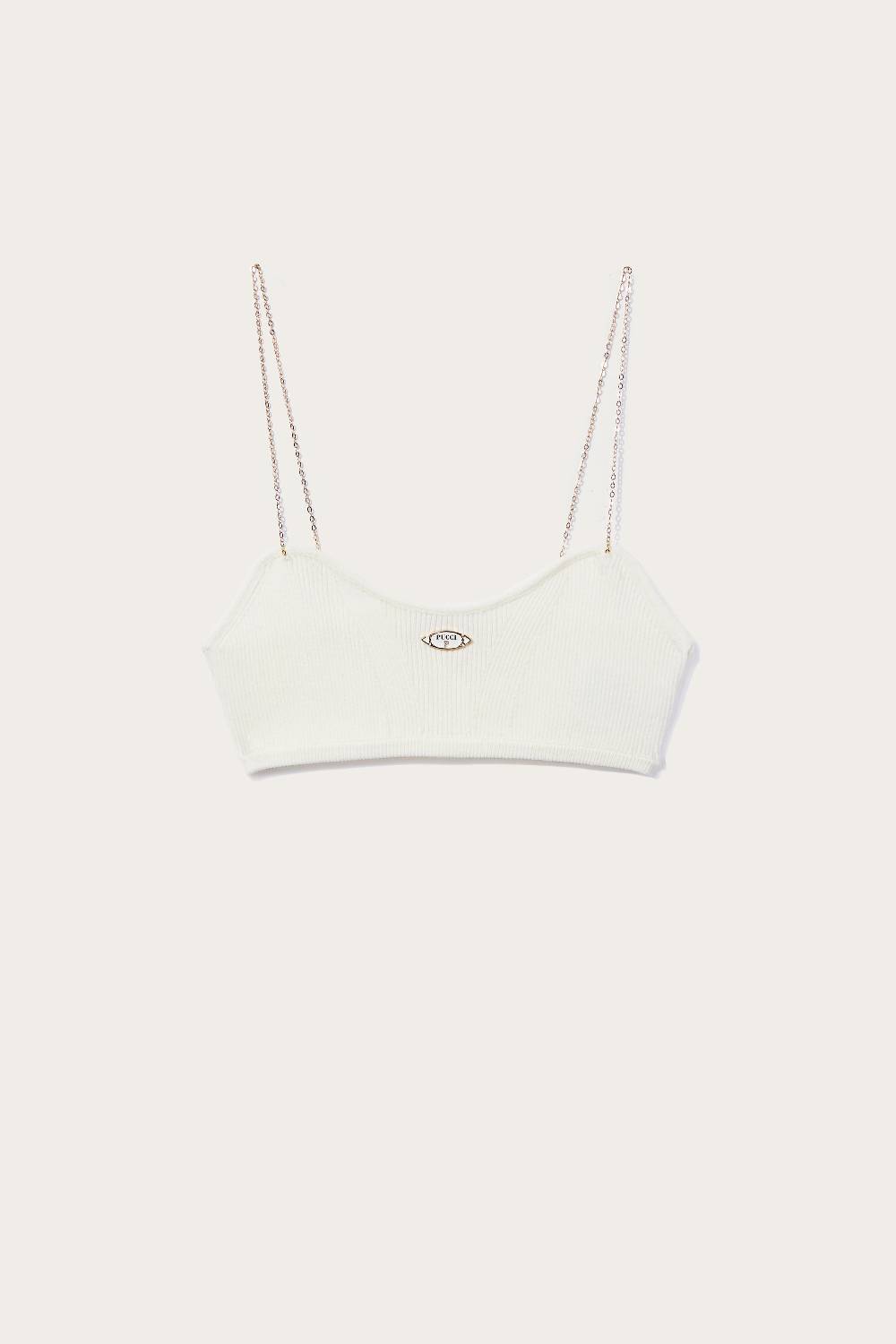 Pucci Top a fascia con spalline a catena