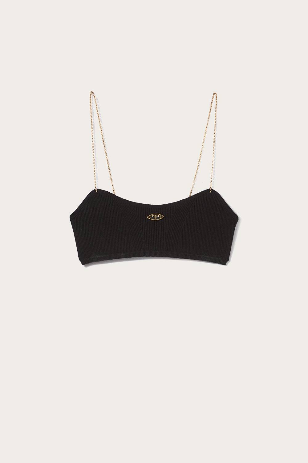 Pucci Top a fascia con spalline a catena