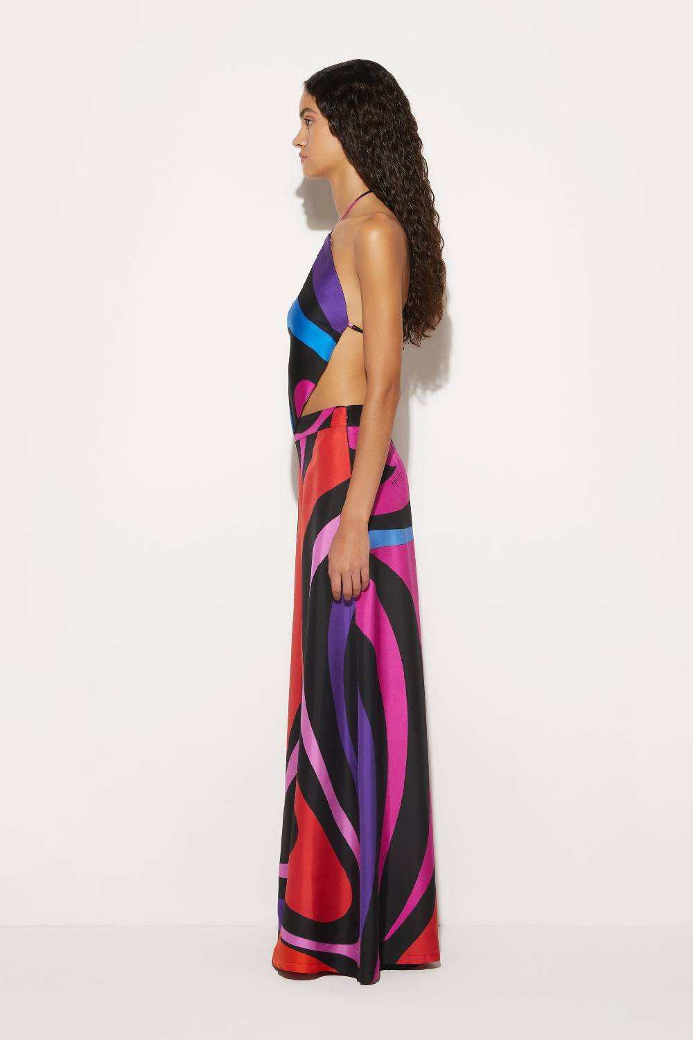 Pucci Top A Goccia Con Stampa Marmo