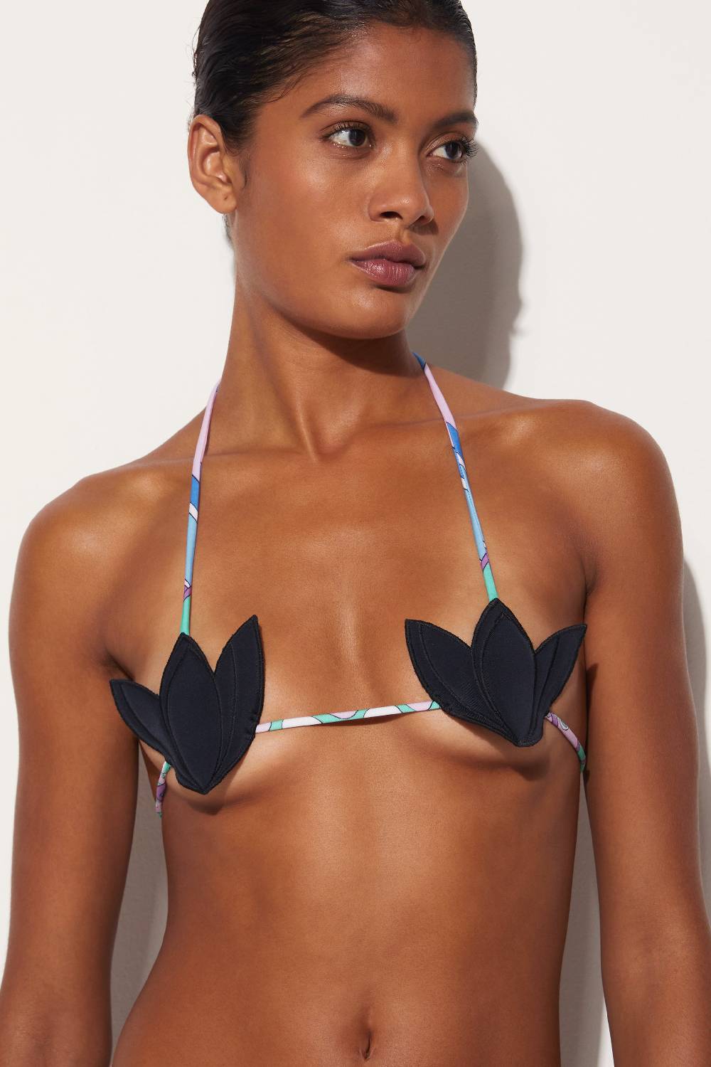 Pucci Top Bikini Con Finiture Iride
