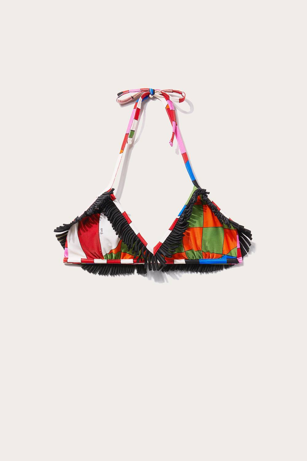 Pucci Top bikini con stampa Giardino e frange
