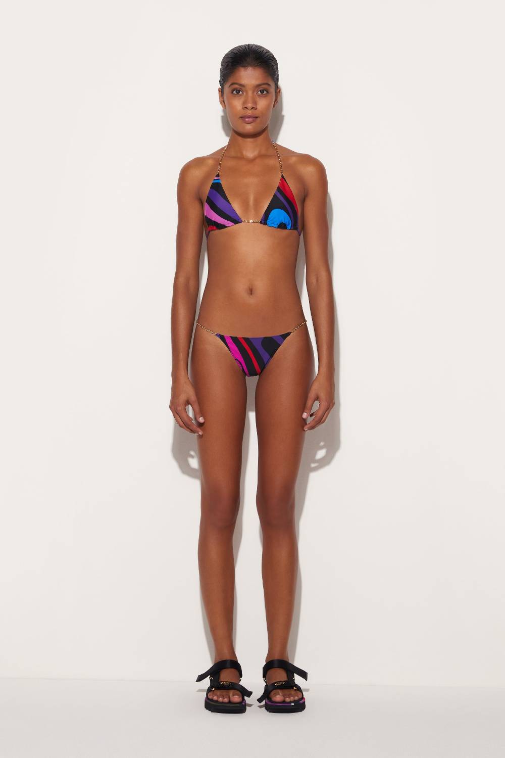 Pucci Top Bikini Con Stampa Marmo