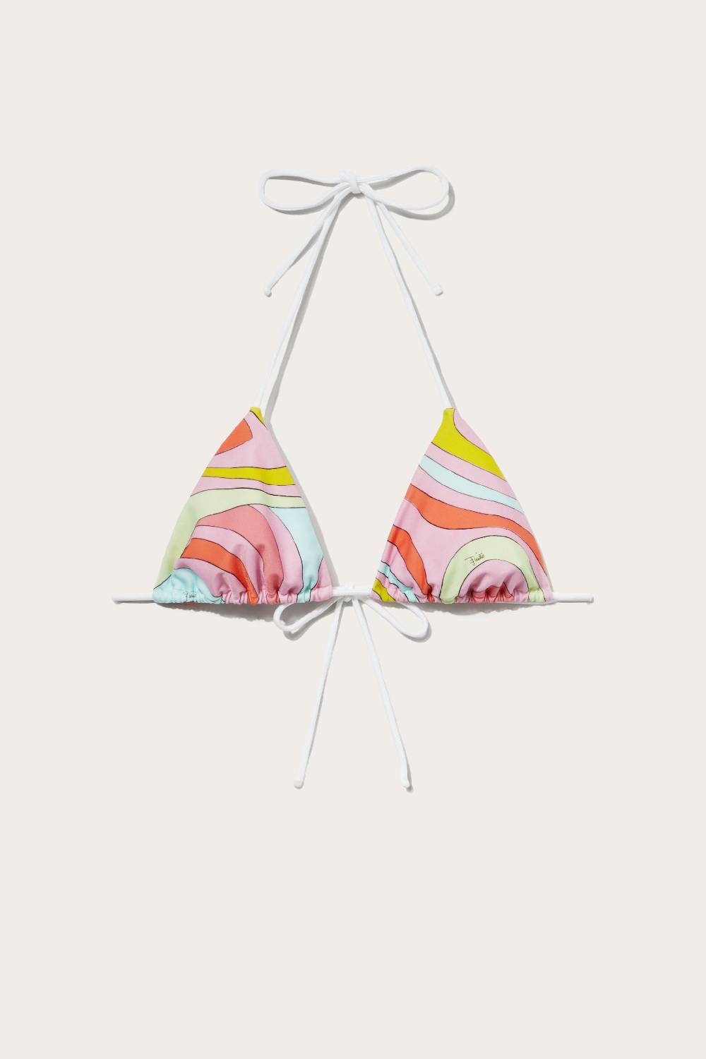 Pucci Top bikini con stampa Marmo