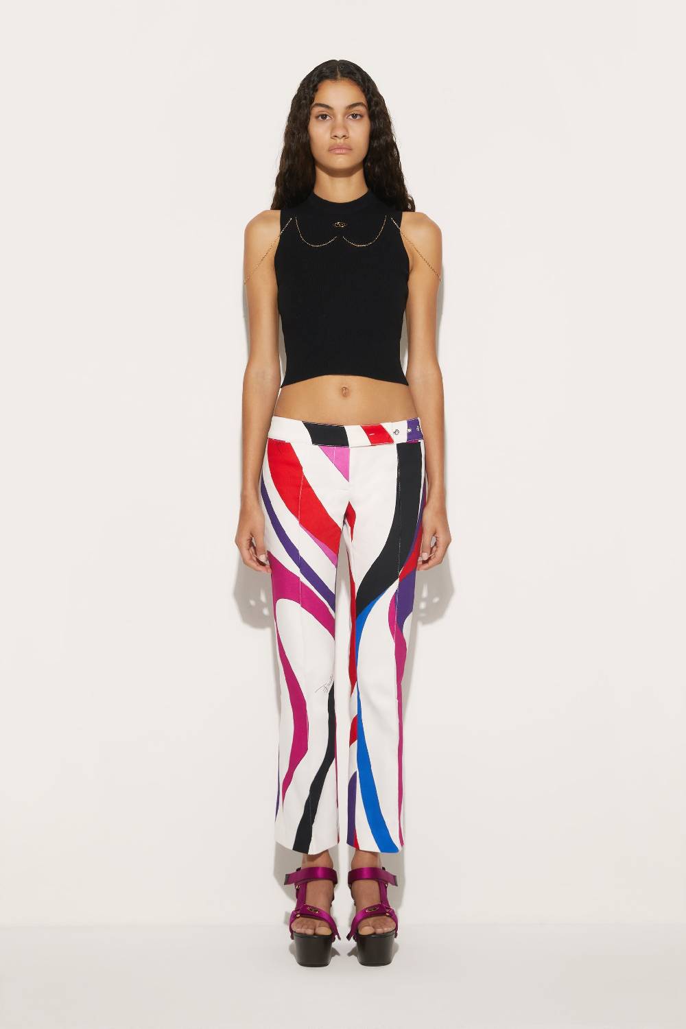 Pucci Top Con Dettaglio A Catena