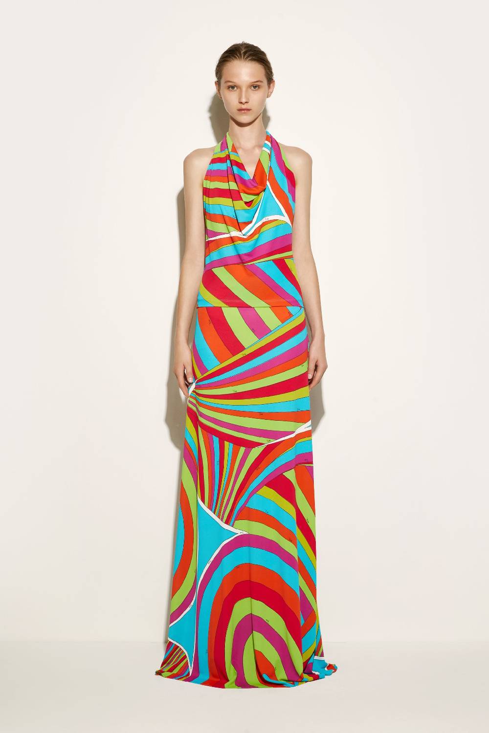 Pucci Top Con Scollo All'americana E Stampa Iride