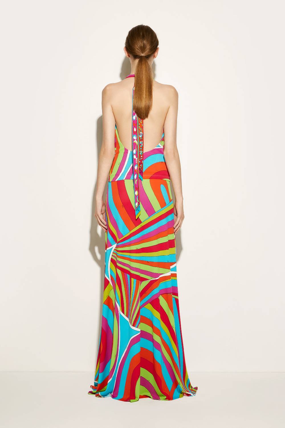 Pucci Top Con Scollo All'americana E Stampa Iride