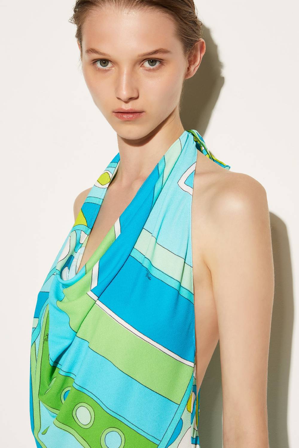 Pucci Top Con Scollo All'americana E Stampa Vivara