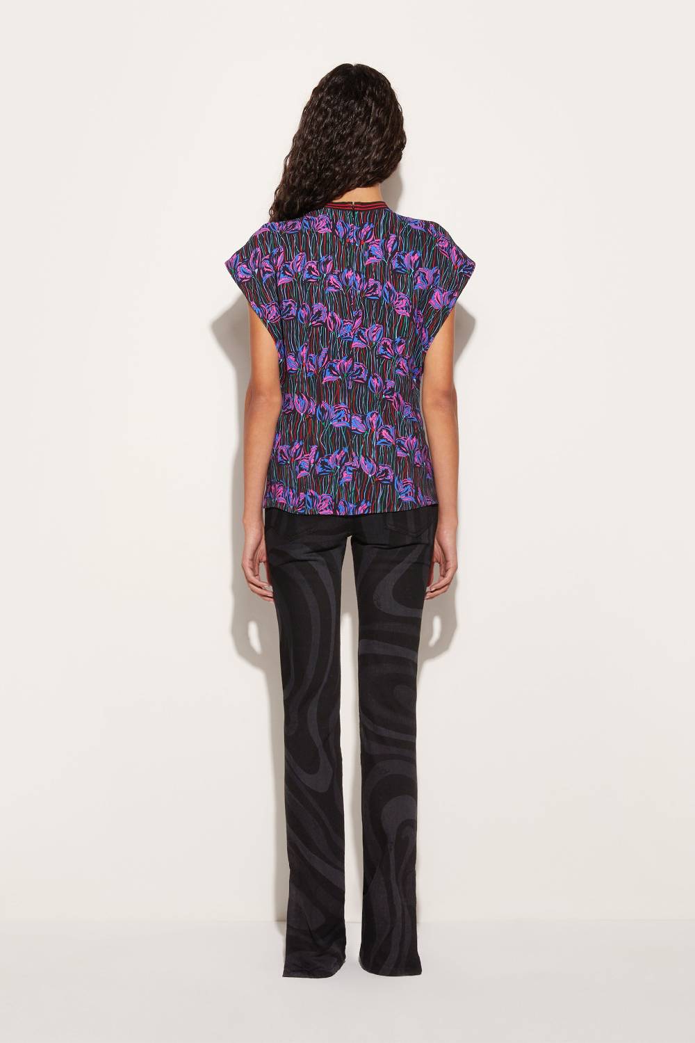 Pucci Top Con Stampa Fior Di Loto E Cut-out