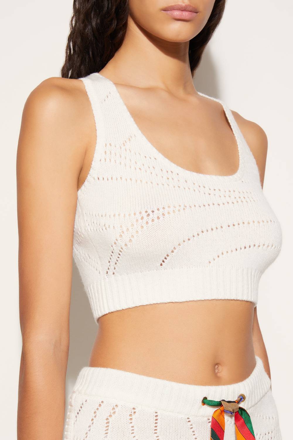 Pucci Top In Cashmere Con Lavorazione Pointelle