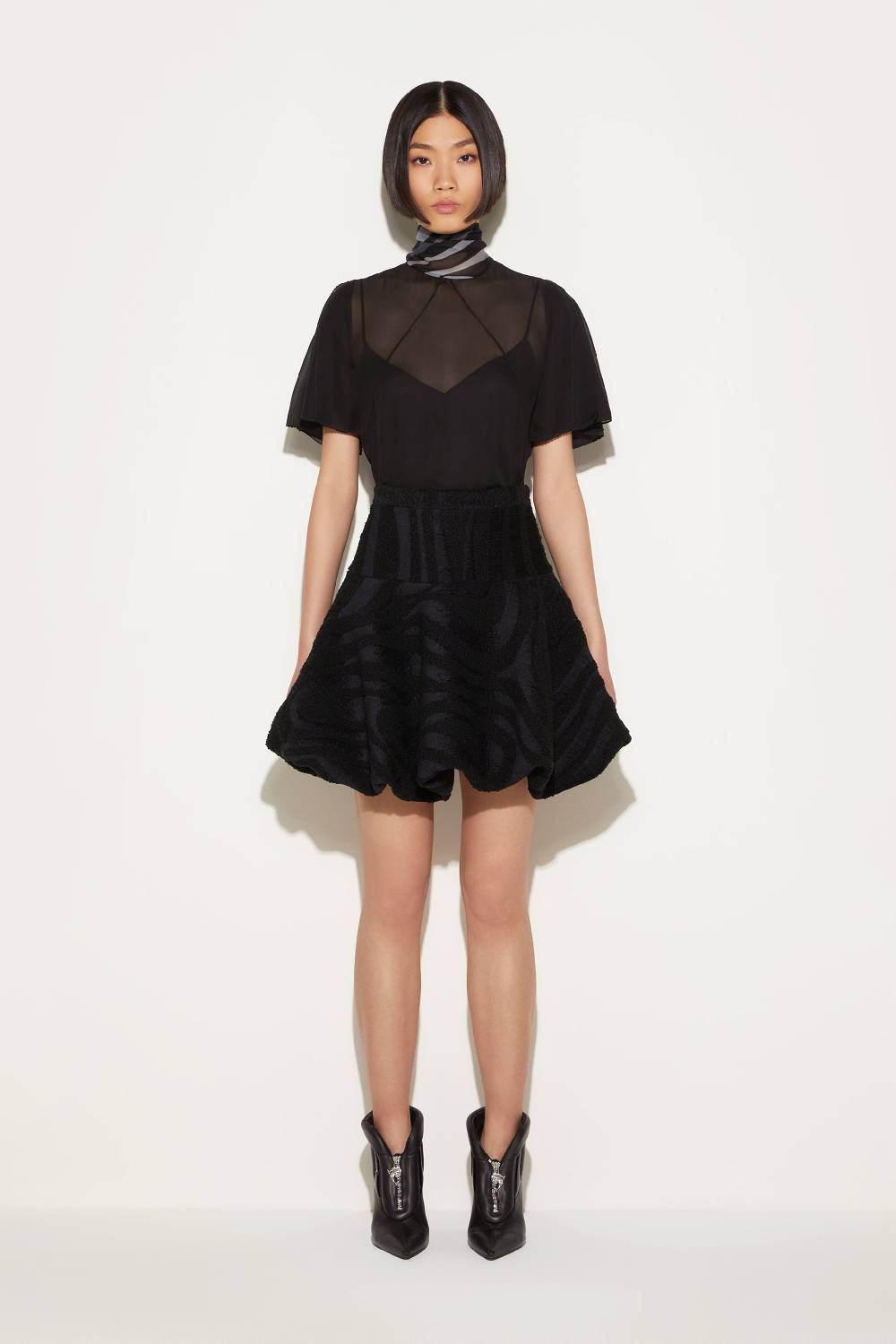 Pucci Top In Seta Con Inserto Marmo