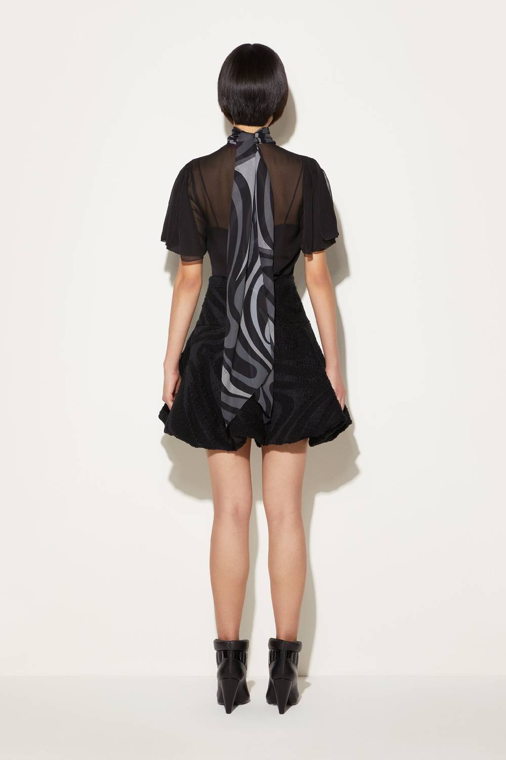 Pucci Top In Seta Con Inserto Marmo