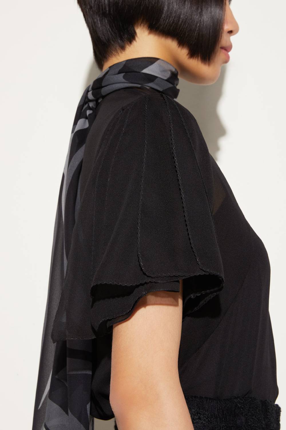 Pucci Top In Seta Con Inserto Marmo