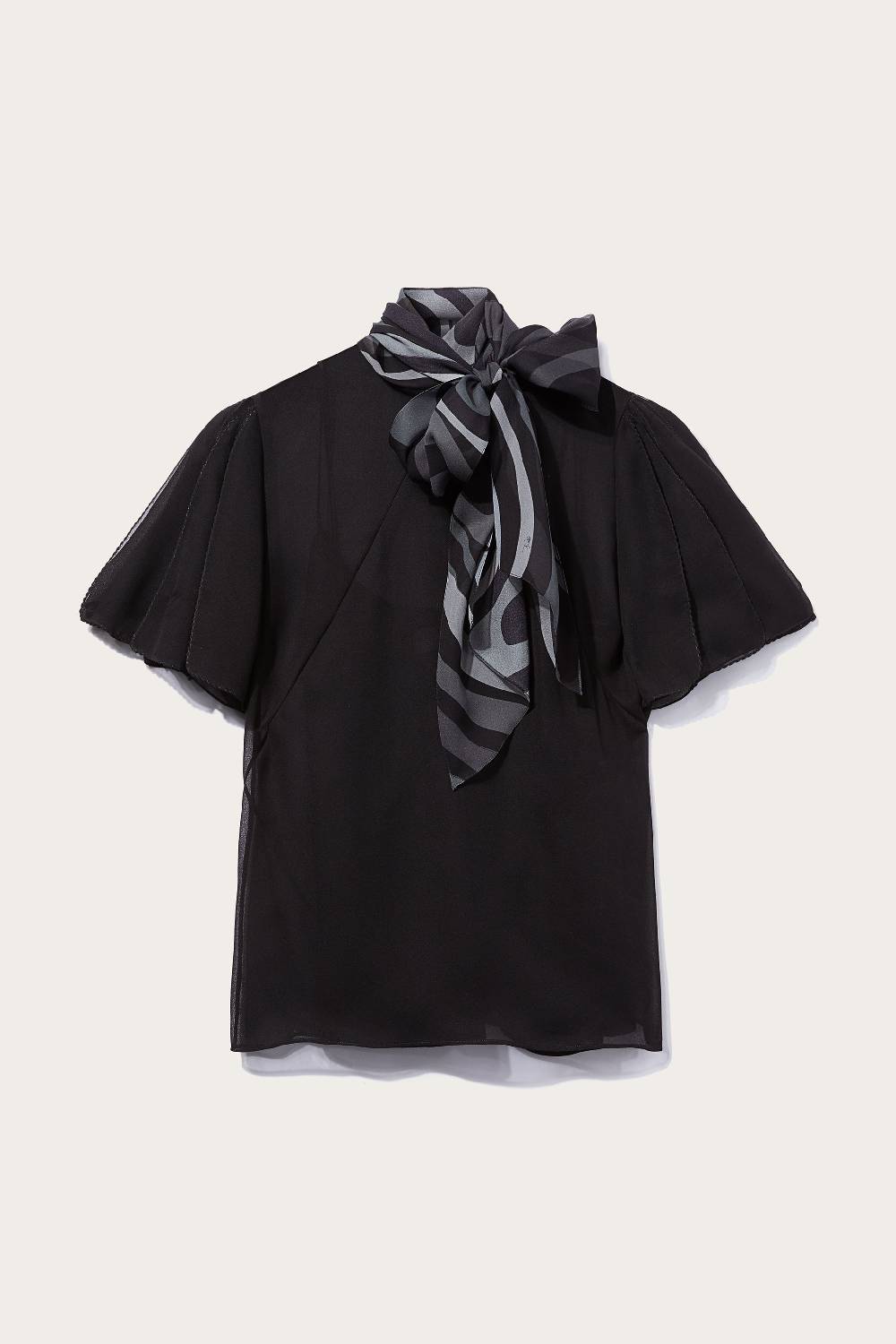 Pucci Top in seta con inserto Marmo