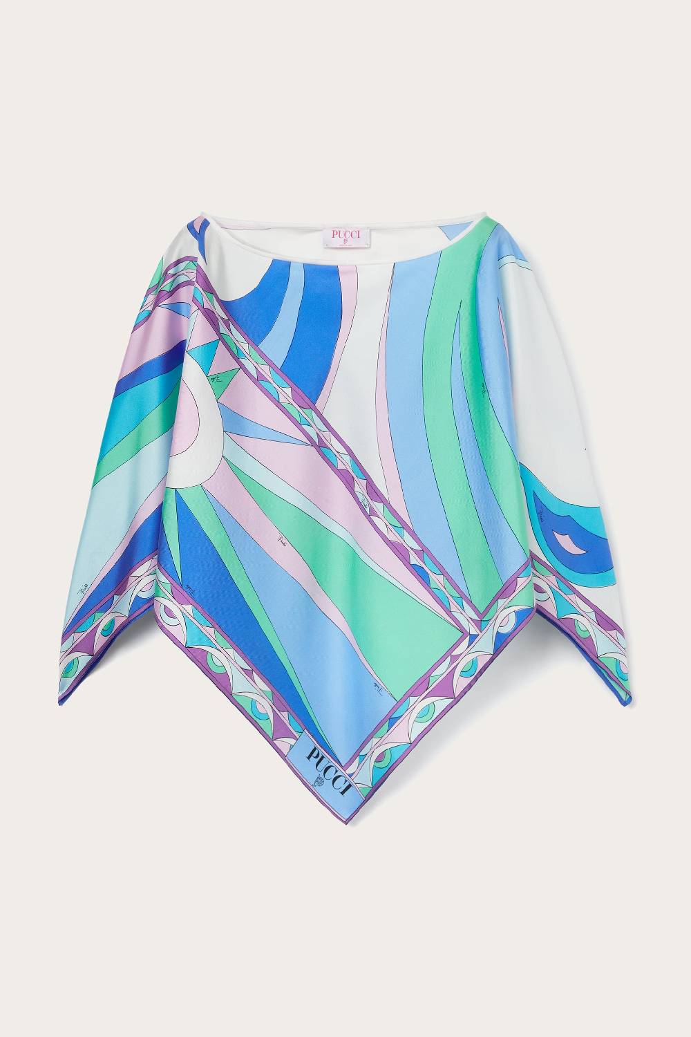 Pucci Top in seta con stampa Cigni