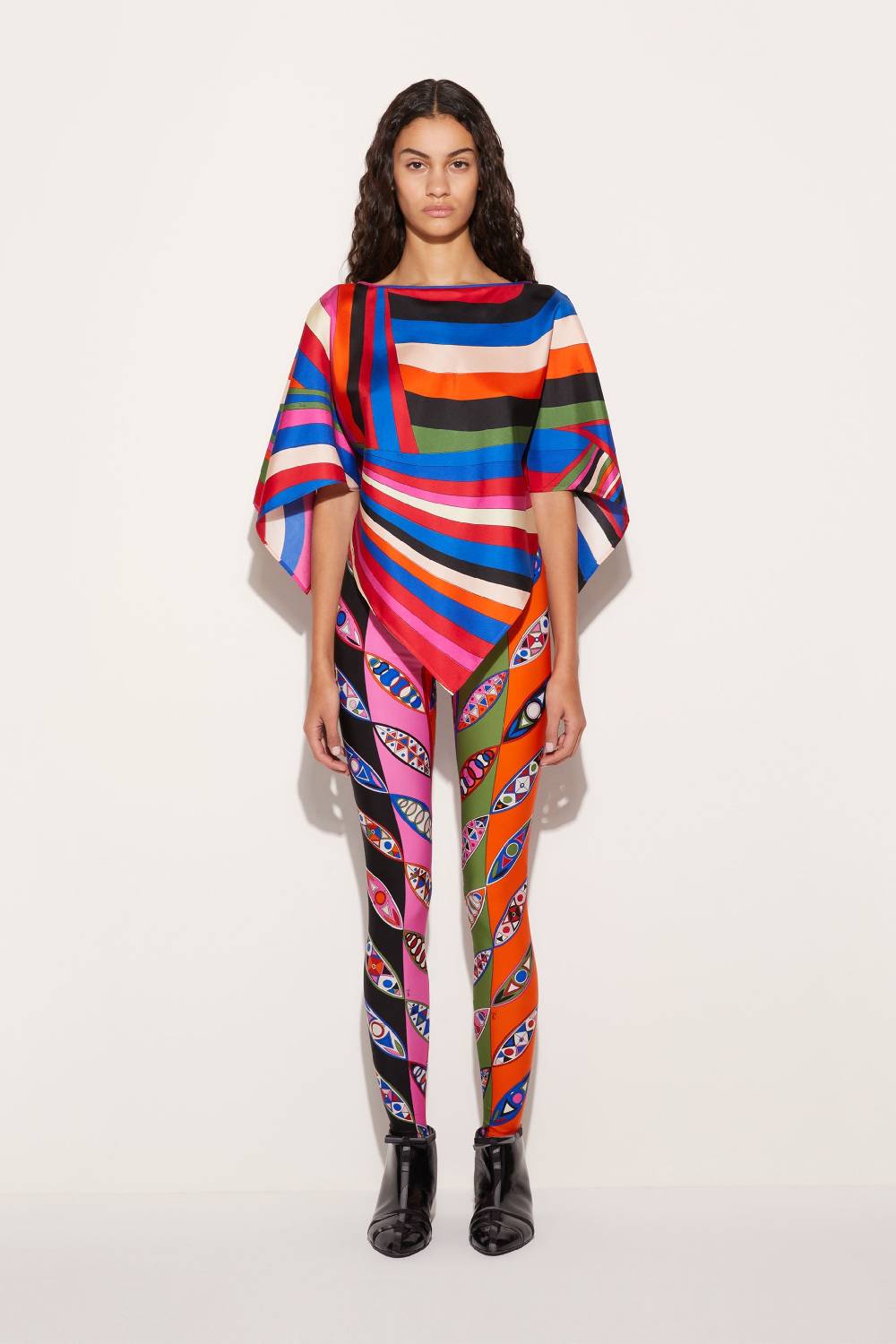 Pucci Top In Seta Con Stampa Iride