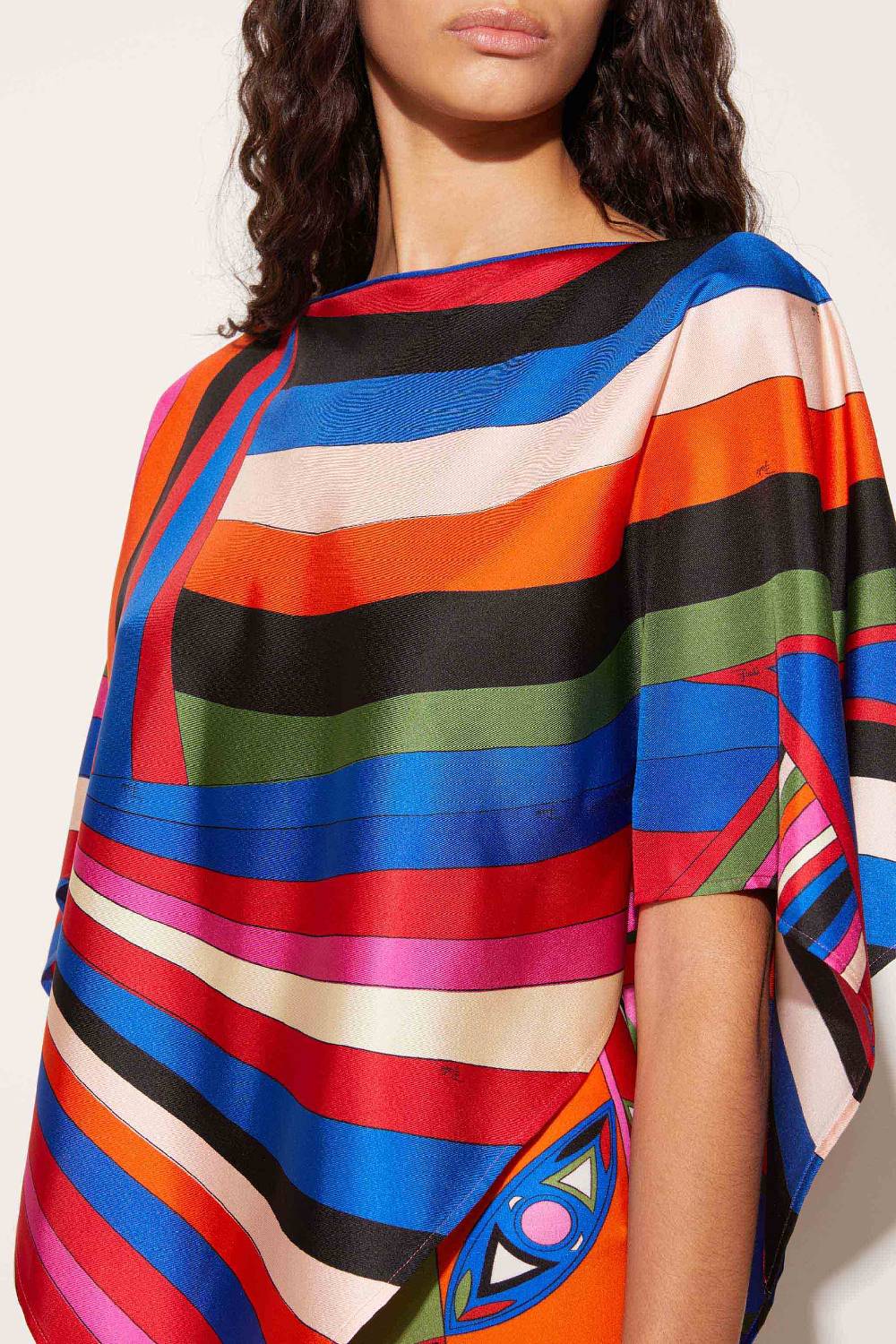 Pucci Top In Seta Con Stampa Iride