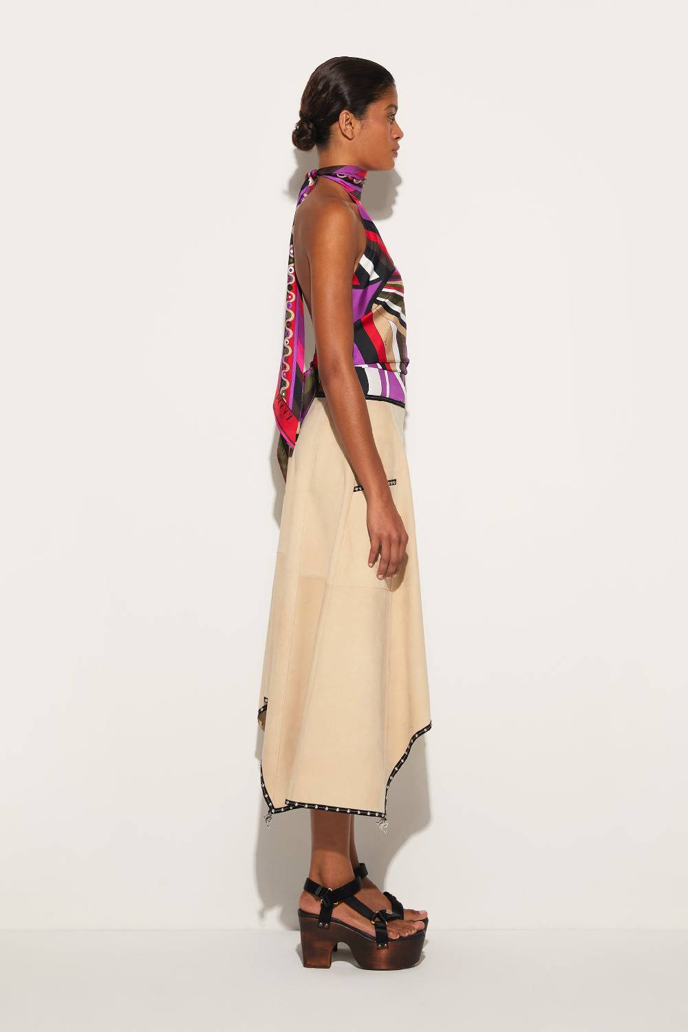 Pucci Top In Seta Con Stampa Iride