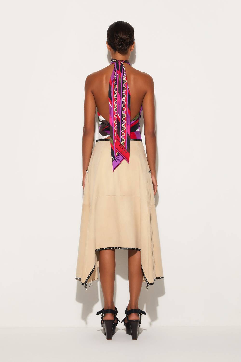 Pucci Top In Seta Con Stampa Iride