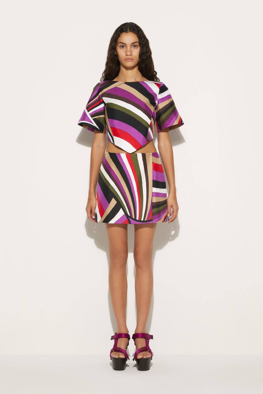 Pucci Top In Seta Con Stampa Iride