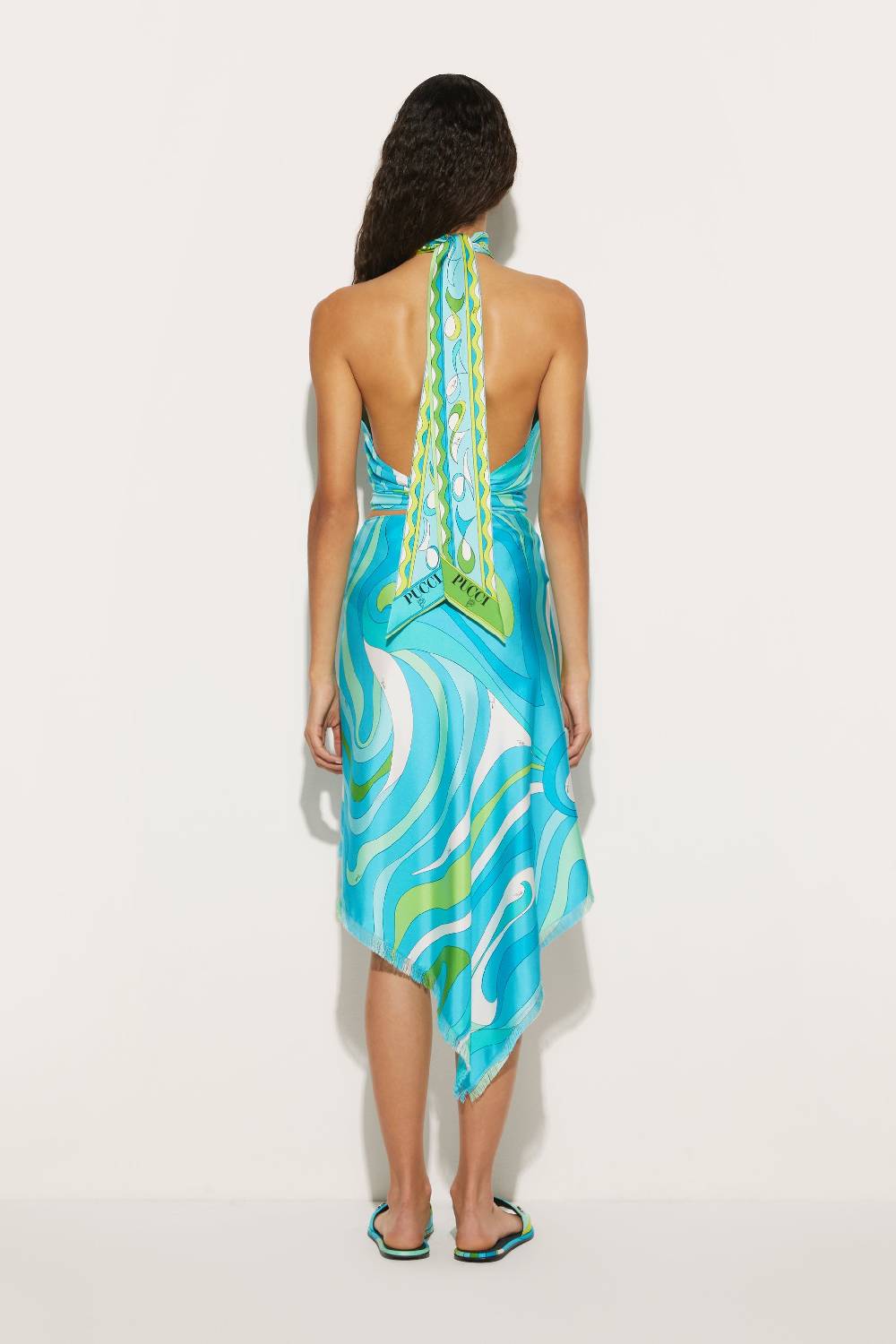 Pucci Top In Seta Con Stampa Marmo