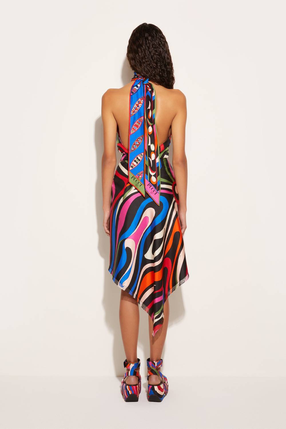 Pucci Top In Seta Con Stampa Marmo