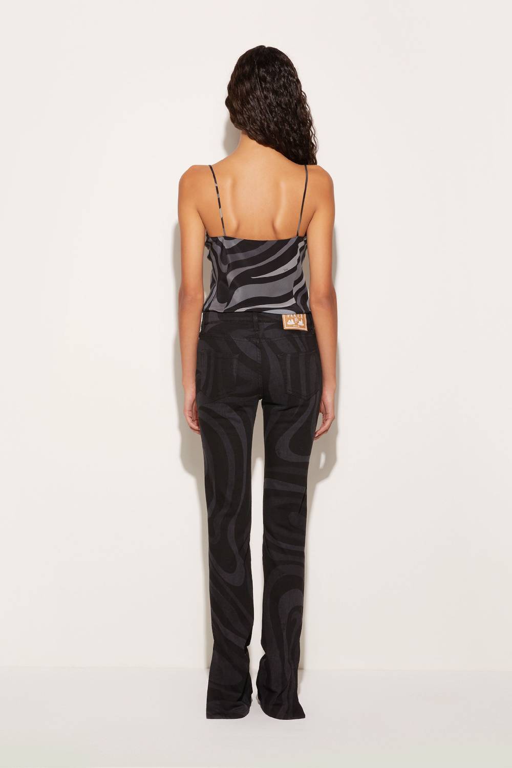 Pucci Top In Seta Con Stampa Marmo