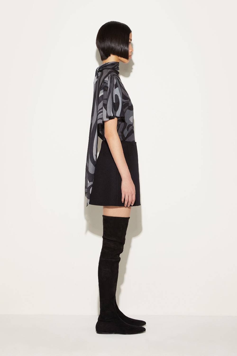 Pucci Top In Seta Con Stampa Marmo