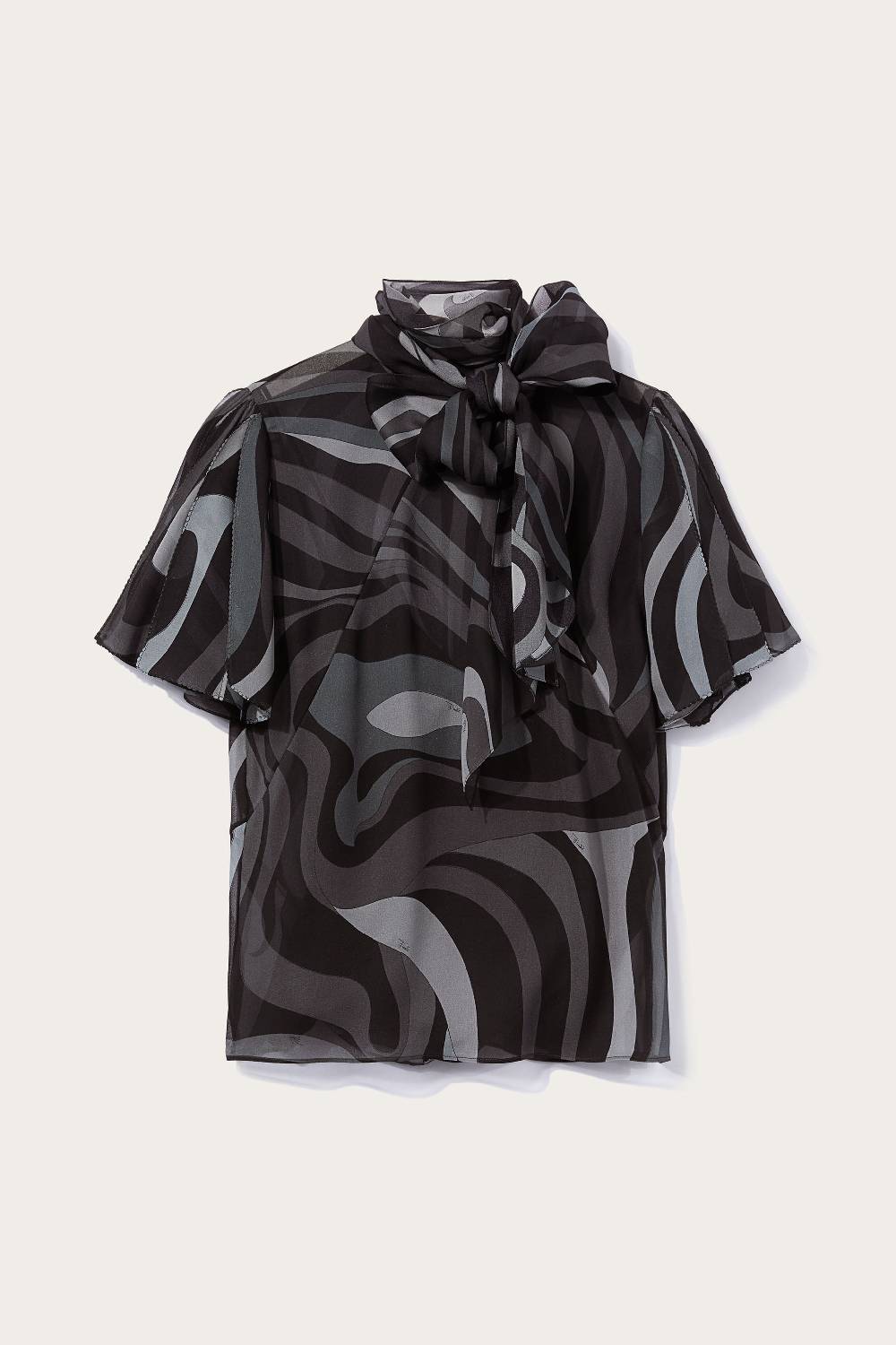 Pucci Top in seta con stampa Marmo