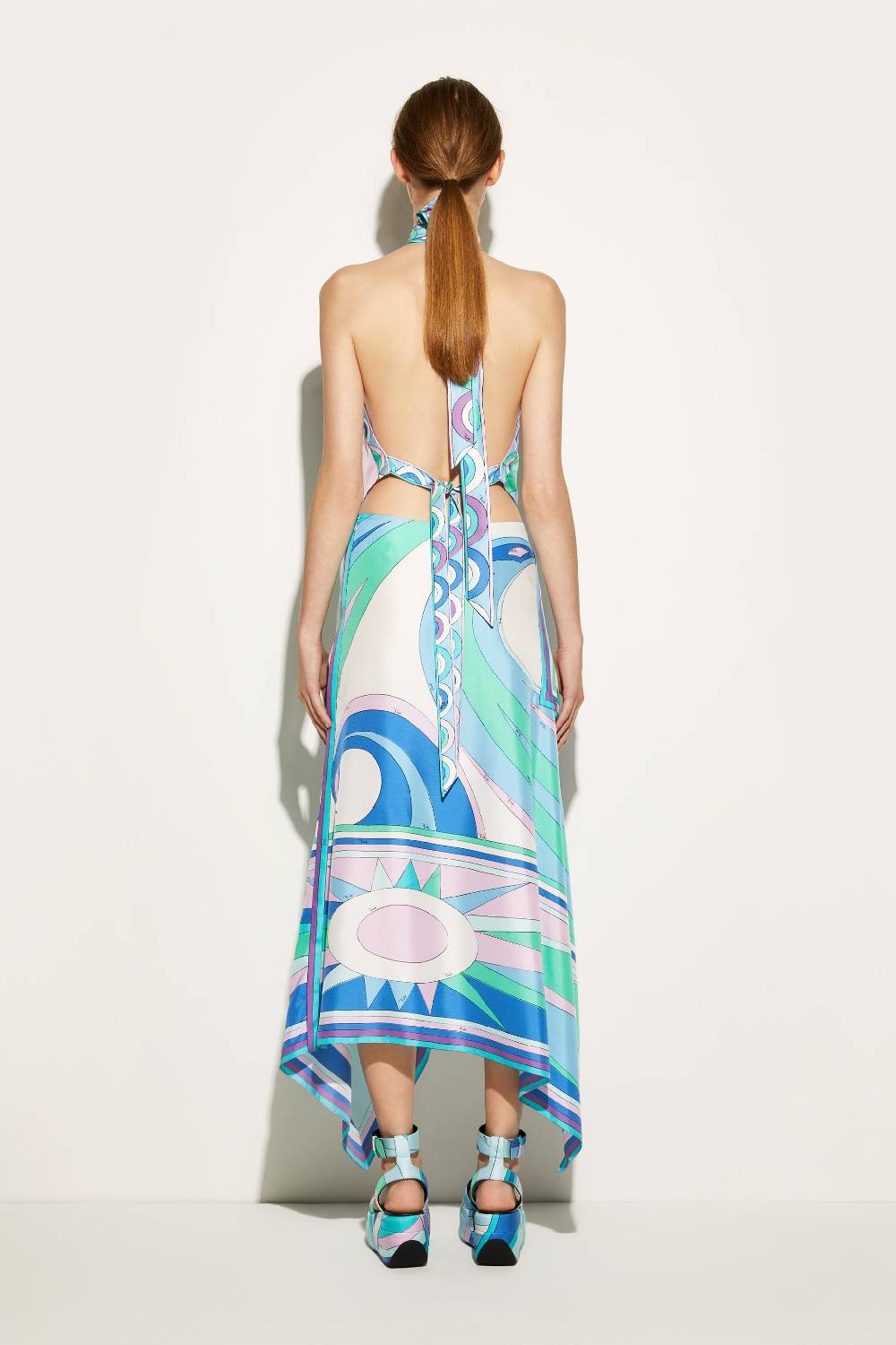 Pucci Top In Seta Con Stampa Pesci