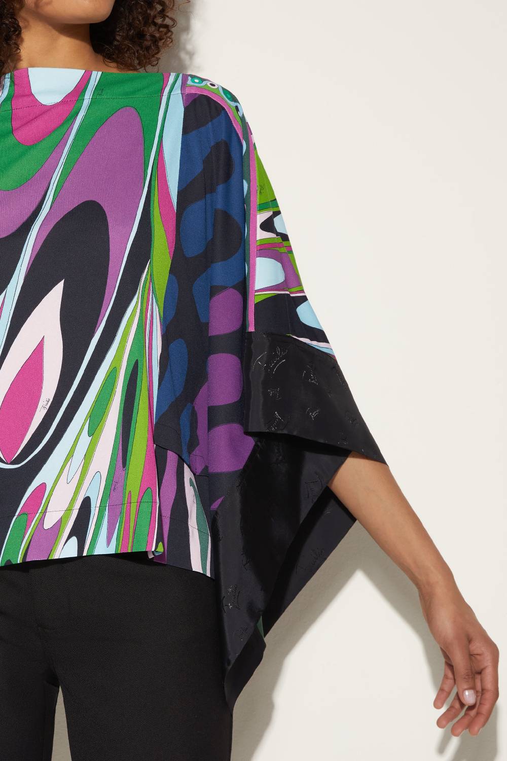 Pucci Top Kaftano Con Stampa Onde