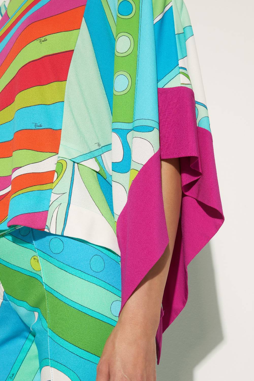 Pucci Top Kaftano Con Stampe Patchwork