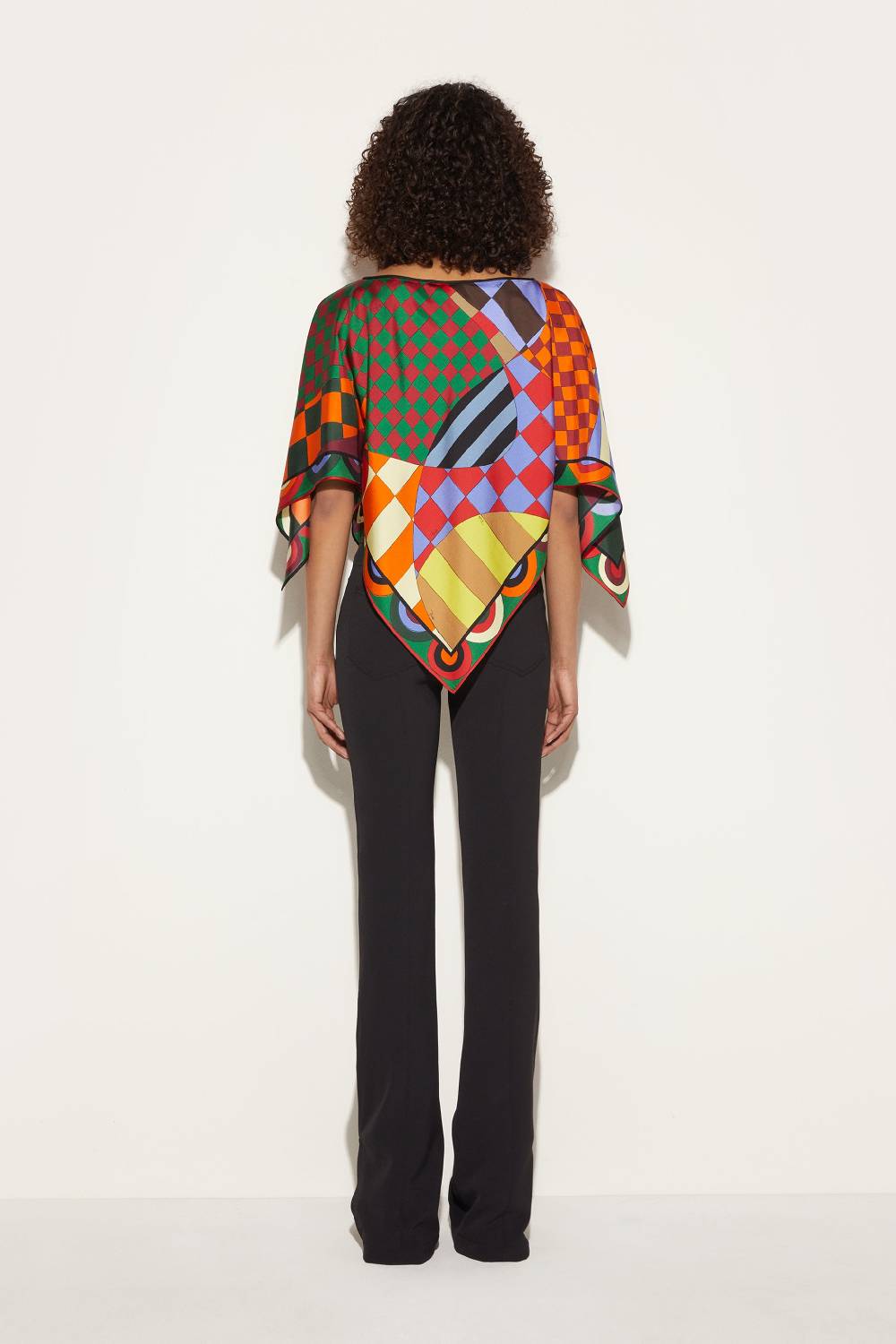 Pucci Top Kaftano In Seta Con Stampa Giardino