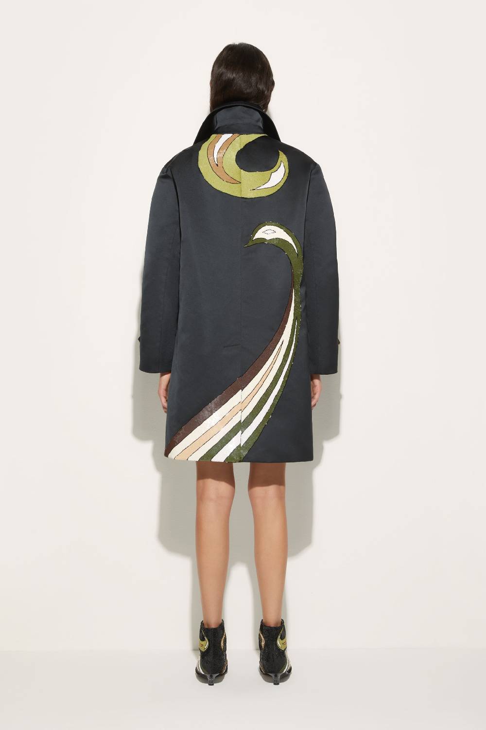 Pucci Trench Con Motivo Cigni