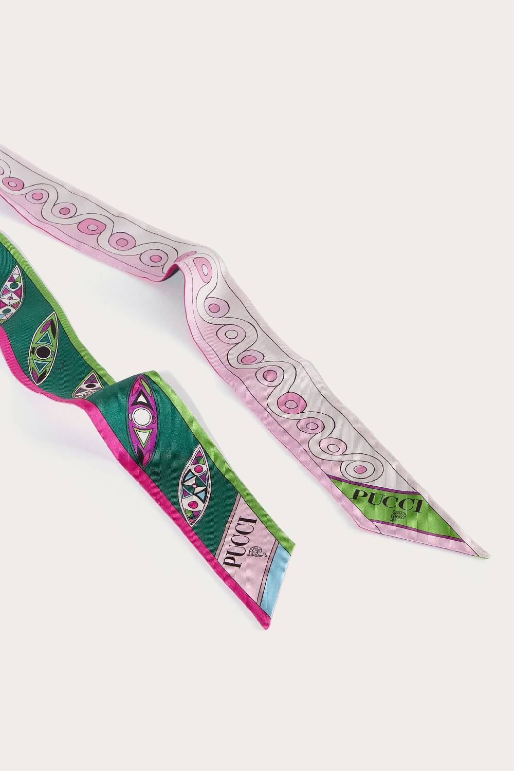 Pucci Visiera In Seta Con Stampe Marmo E Onde