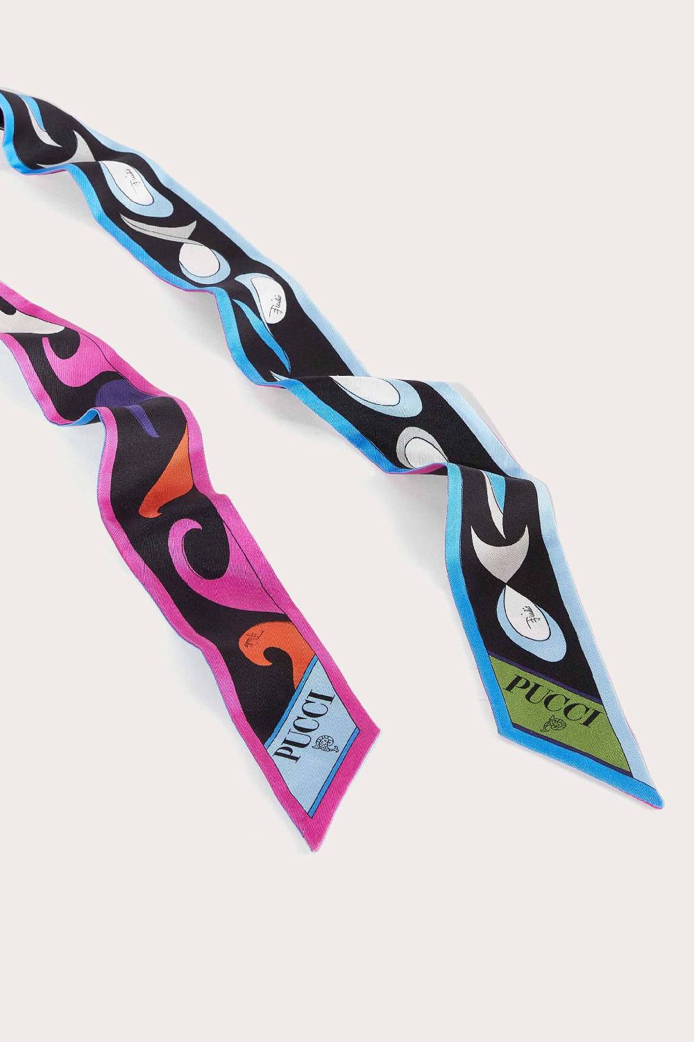 Pucci Visiera In Seta Con Stampe Marmo E Pesci