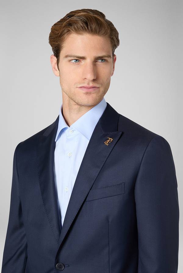 Pull Pal Zileri Abito Vicenza In Pura Lana 150's Con Rever A Lancia