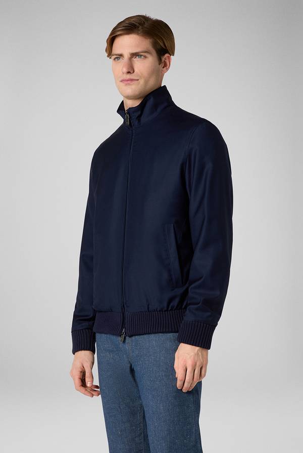 Pull Pal Zileri Bomber In Lana Resistente All'acqua